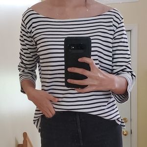 Boatneck Striped Top